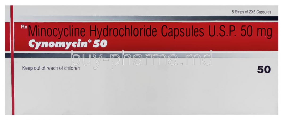 Cynomycin, Minocycline 50 mg Capsules (Wyeth)