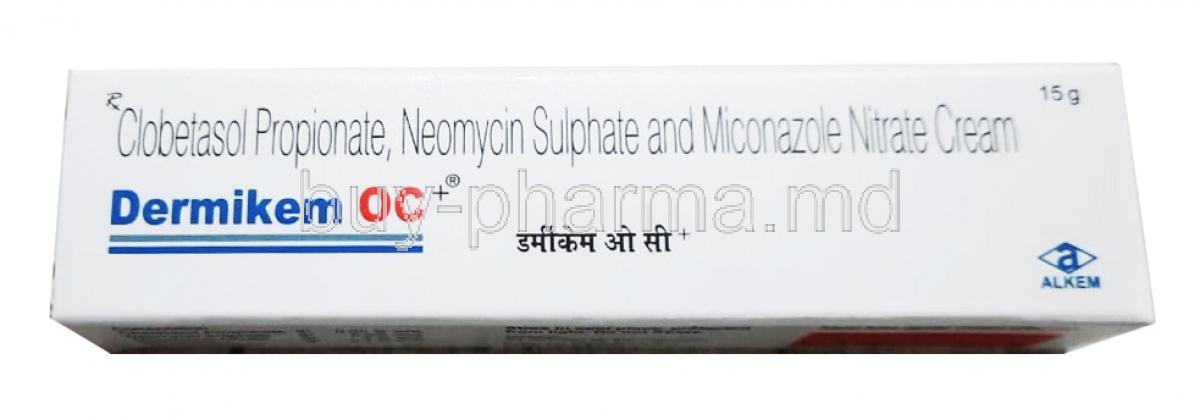 Dermikem OC Plus Cream, Clobetasol, Miconazole and Neomycin box front