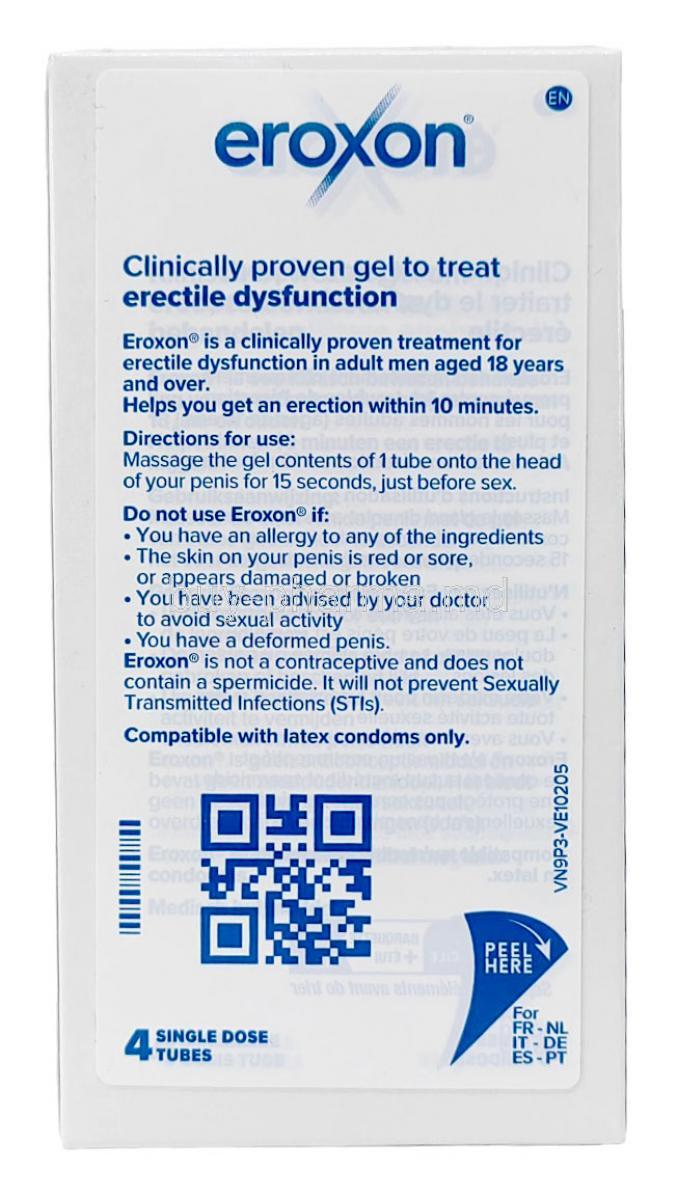 Buy Eroxon Erectile Dysfunction Gel - 4 Tubes