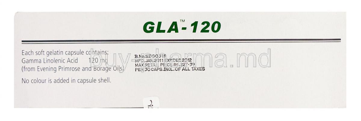 购买伽玛亚油酸膠囊 Gla 1 Gamma Linoleic Acid Online